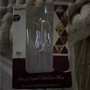 Arrow Clear Crystal-Style Beer Mug set of 4